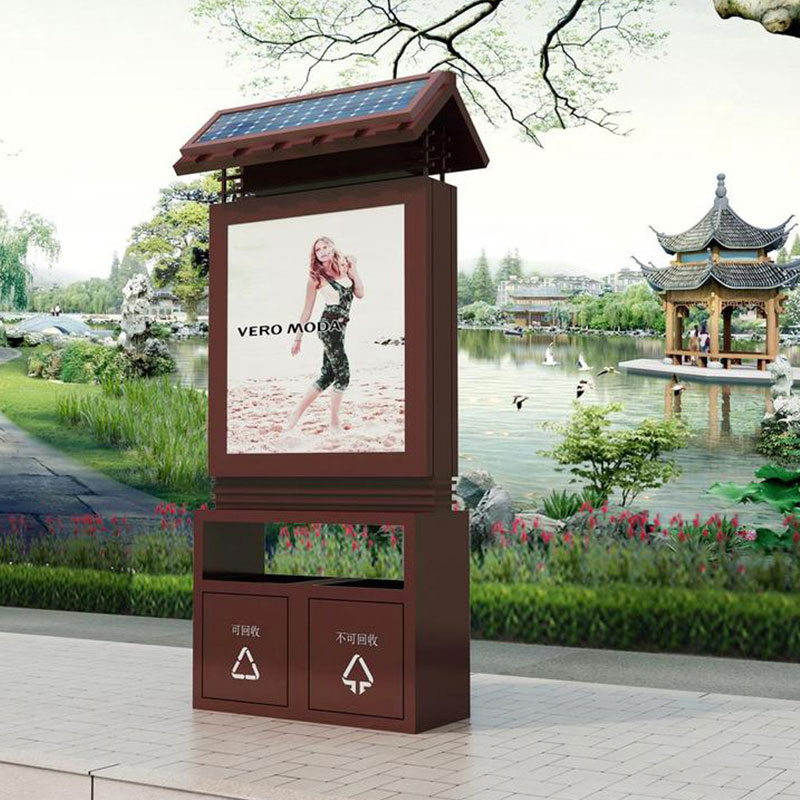 太陽能廣告垃圾分類箱 專業定制各種垃圾桶 咨詢熱線：13837955096